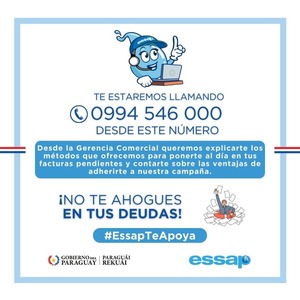 ESSAP ofrece facilidades a clientes que deseen ponerse al día | 1000 Noticias