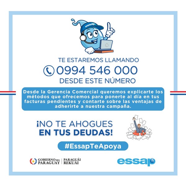 ESSAP ofrece facilidades a clientes que deseen ponerse al día | 1000 Noticias