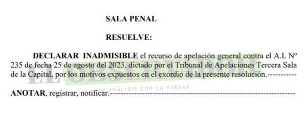 Sala Penal confirma al juez Miguel Palacios en causa contra estructura narco-policial liderada por miembro del PCC