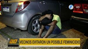 Vecinos logran parar agresión de un hombre a su pareja en Lambaré