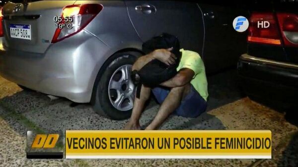 Vecinos logran parar agresión de un hombre a su pareja en Lambaré