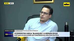 Video: Viceministro de Educación niega ‘’blanqueo’' a Hernán Rivas - ABC Noticias - ABC Color