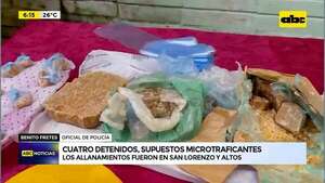 Video: Cuatro detenidos, supuestos microtraficantes - ABC Noticias - ABC Color