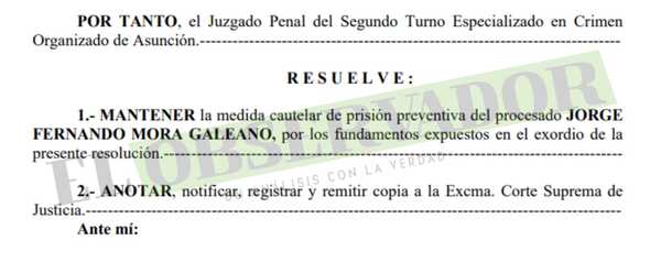 Pavo Real: Indicios de nuevos hechos derivan en ratificación de prisión para imputado