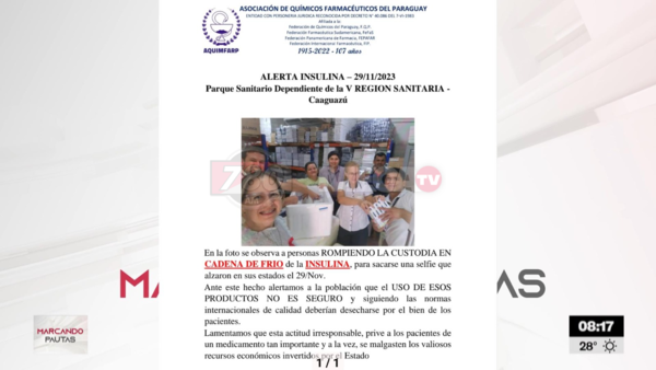 Alerta insulina: Rompen cadena de frío de insumos para sacarse una "selfie" - Megacadena - Diario Digital
