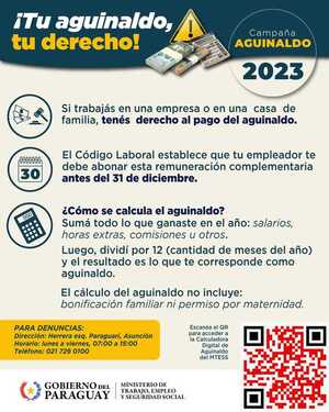 Ministerio de Trabajo pone en marcha campaña “Tu aguinaldo, tu derecho” - ADN Digital