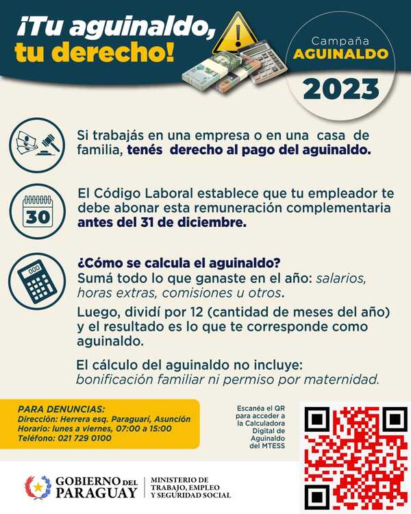 Ministerio de Trabajo pone en marcha campaña “Tu aguinaldo, tu derecho” - ADN Digital