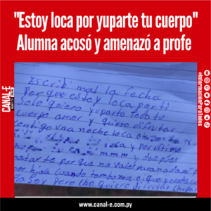 «Estoy loca por yuparte tu cuerpo», alumna acosó y amenazó a profesora en Concepción