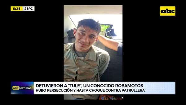Video: detuvieron a “Tule”, un conocido robamotos - ABC Noticias - ABC Color