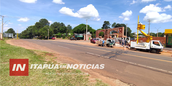 MUNICIPALIDAD DE TRINIDAD INSTALA SEMÁFOROS SOBRE RUTA PY06 - Itapúa Noticias