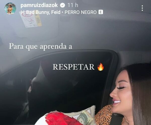¡Modelo estanciera celebró orden de captura de su ex recibiendo ramo de rosas y dinero!