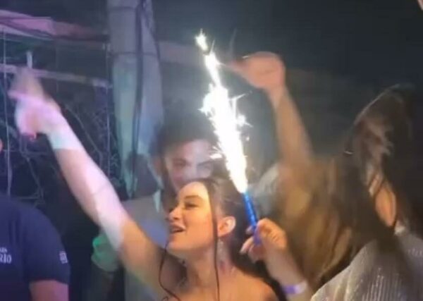(VIDEO) Pam Ruiz Diaz festejó con todo, luego que saliera la orden de captura contra su expareja