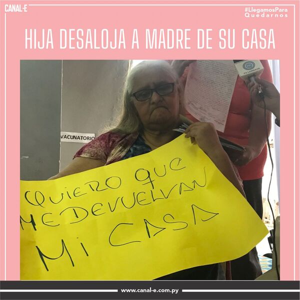 Hija desaloja a su propia madre de su casa en Lambare