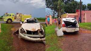 Grave accidente de tránsito en la Ruta PY07 deja a embarazada herida