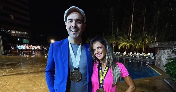 Andrea, la esposa de Álvaro Mora se volvió a presentar en una competencia fitness - EPA