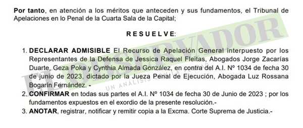 Exsecretaria fiscal Jessica Fleitas deberá cumplir su condena de 4 años de cárcel por pedir coima a procesados por narcotráfico