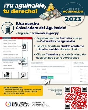 Ministerio de Trabajo lanza claves para calcular y reclamar el aguinaldo - ADN Digital