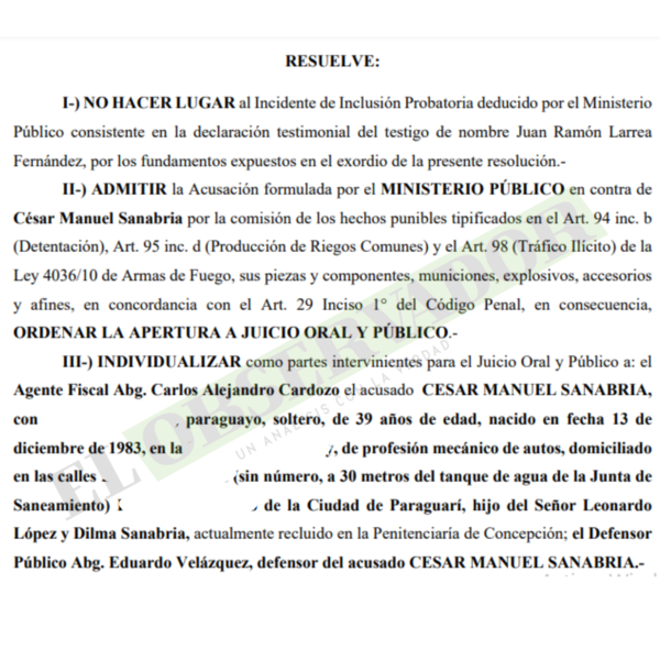 Elevan a juicio a causa por venta de municiones de la DIMABEL