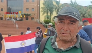 Masiva manifestación frente al Poder Judicial a favor de procesados por invasión de inmueble - Radio Imperio 106.7 FM