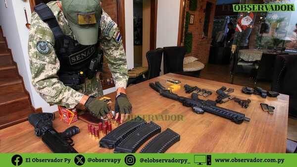 Operativo sin precedentes para desarticular a una red de traficantes de armas que opera en Paraguay, Brasil y EEUU