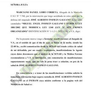Solicitan internación del Pastor José Insfrán en el INERAM