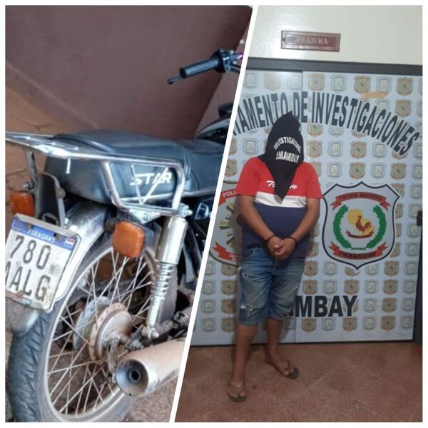 PJC: Policía incauta motocicleta hurtada y detiene a supuesto autor en el arroyo Punta Vakapi