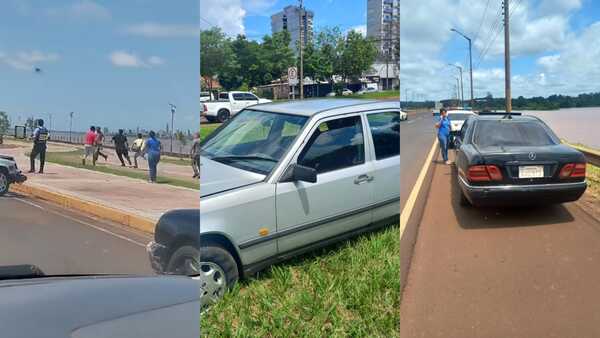 Otro accidente, persecución y detención ocurrió en Encarnación