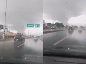 (VIDEO). Mirá lo que se vio en Mariano Roque Alonso durante el temporal