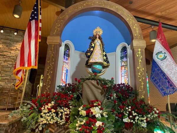 Conocé la réplica del retablo de la Virgen de Caacupé en Estados Unidos - Nacionales - ABC Color