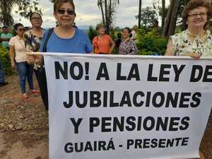 NO A LA LEY DE JUBILACIONES Y PENSIONES.
