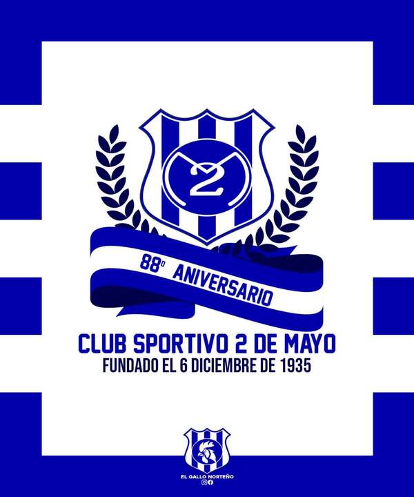 Sportivo 2 de Mayo celebra su 88º aniversario