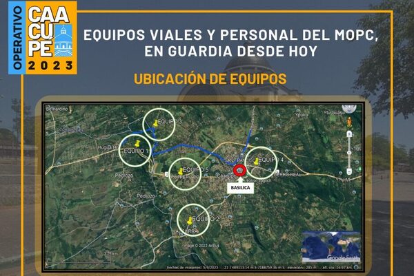 Diario HOY | Equipos viales y personal del MOPC, en guardia en Caacupé desde hoy