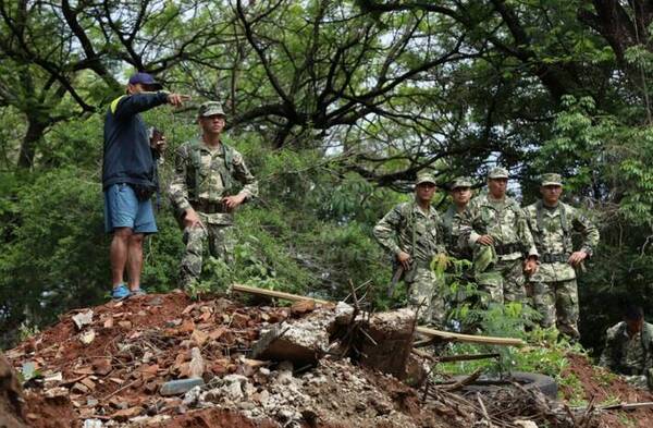Hallaron restos óseos en arroyo Lambaré ¿del militar desaparecido?