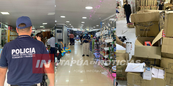 ALLANARON LOCALES EN EL CIRCUITO COMERCIAL E INCAUTARON PRODUCTOS FALSIFICADOS - Itapúa Noticias