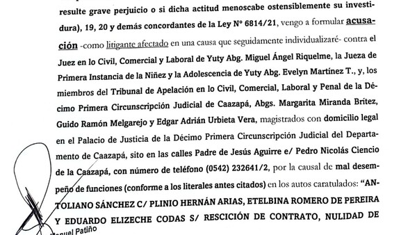 Denuncian esquema de magistrados para usurpación de tierras