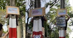 La Nación / Cuelgan letreros con mensajes positivos en Areguá