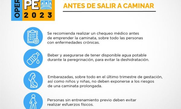 Salud recomienda a peregrinos evitar horarios de mucho calor
