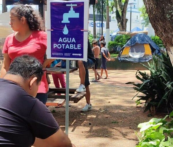 Los de la Essap pusieron grifos gratuitos para los peregrinantes a Caacupé