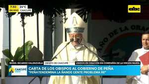 Caacupé: Carta de los obispos al gobierno de Santiago Peña  - ABC Noticias - ABC Color