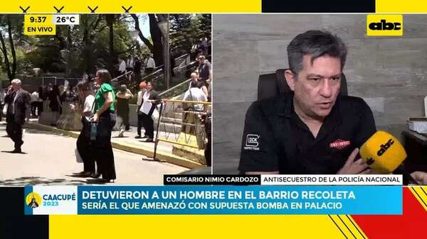Video: Detuvieron al hombre que presuntamente hizo una amenaza de bomba en Palacio de Justicia - ABC Noticias - ABC Color