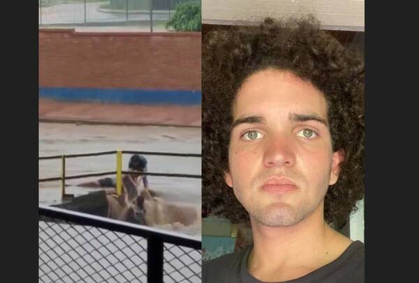 [VIDEO] Habló el "ángel" Jesús que ayudó a salvar al hombre arrastrado por el raudal: “Dios nos dio fuerzas”