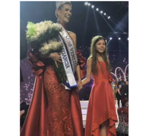 ¡Mañami! Una mamacita se coronó Miss Venezuela, la acompañaba su hija de 11 años