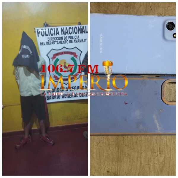 Detenido por robar celular de una vivienda - Radio Imperio 106.7 FM