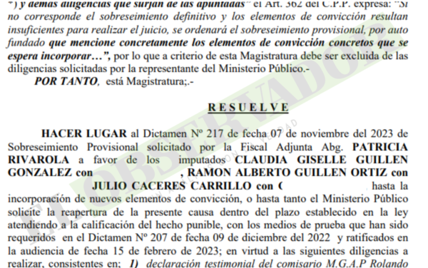 Sobreseen provisionalmente a exsecretaria fiscal que cayó con camioneta robada en Brasil
