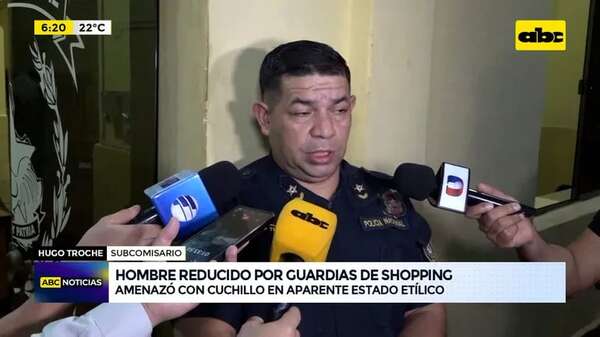Video: Hombre reducido por guardias de Shopping - ABC Noticias - ABC Color