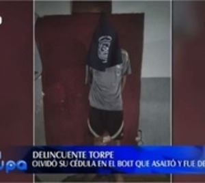 Olvidó su cédula tras asaltar y lo detuvieron - Paraguay.com