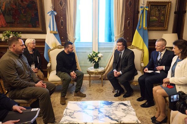 Milei recibe a Zelensky en su primer encuentro bilateral