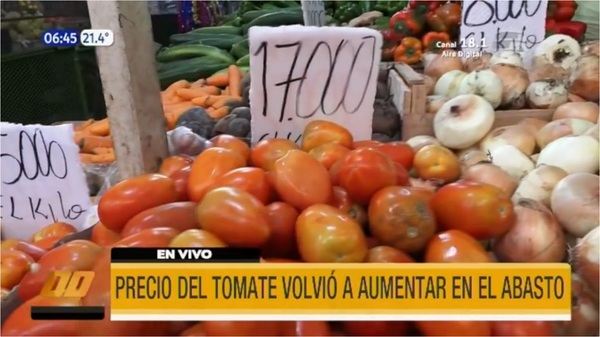 Precio del tomate volvió a dispararse en el Abasto - Noticias Paraguay