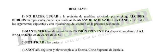 Esposa de policía acusada por el asesinato del militar Líder Ríois seguirá en prisión