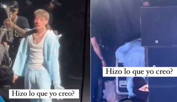 "¿Hizo lo que yo creo?": el polémico video de Peso pluma en pleno show